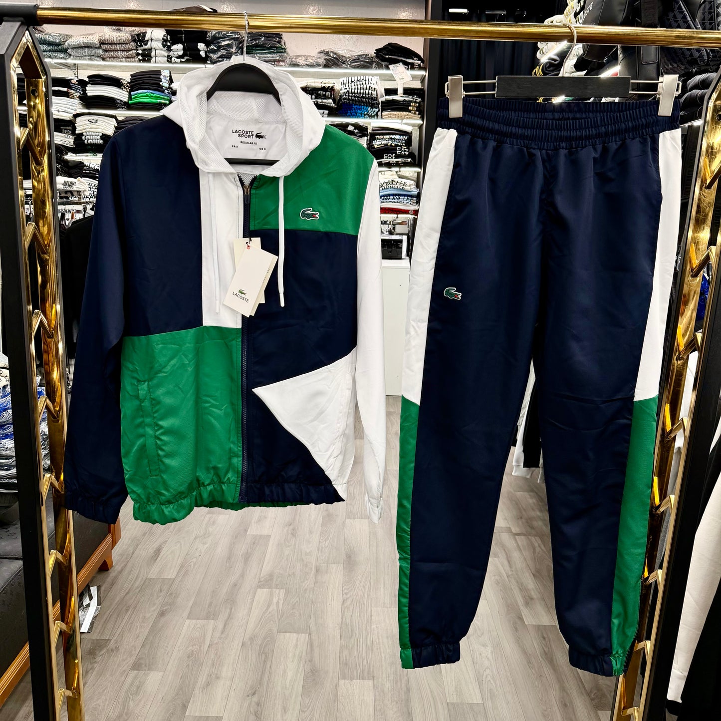 LACOSTE - ΠΡΑΣΙΝΟ ΜΑΥΡΟ ΣΕΤ ΦΟΡΜΕΣ