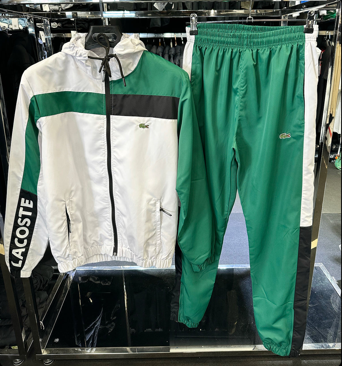 LACOSTE - ΛΕΥΚΟ ΠΡΑΣΙΝΟ ΜΑΥΡΟ B54 ΣΕΤ ΦΟΡΜΕΣ